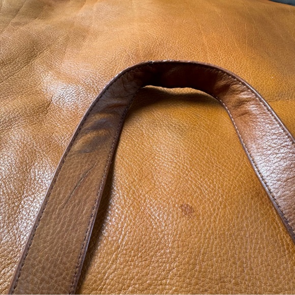 Tory Burch Cognac Perforated Logo Leather Tote Bag - Picture 13 of 16